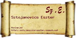 Sztojanovics Eszter névjegykártya